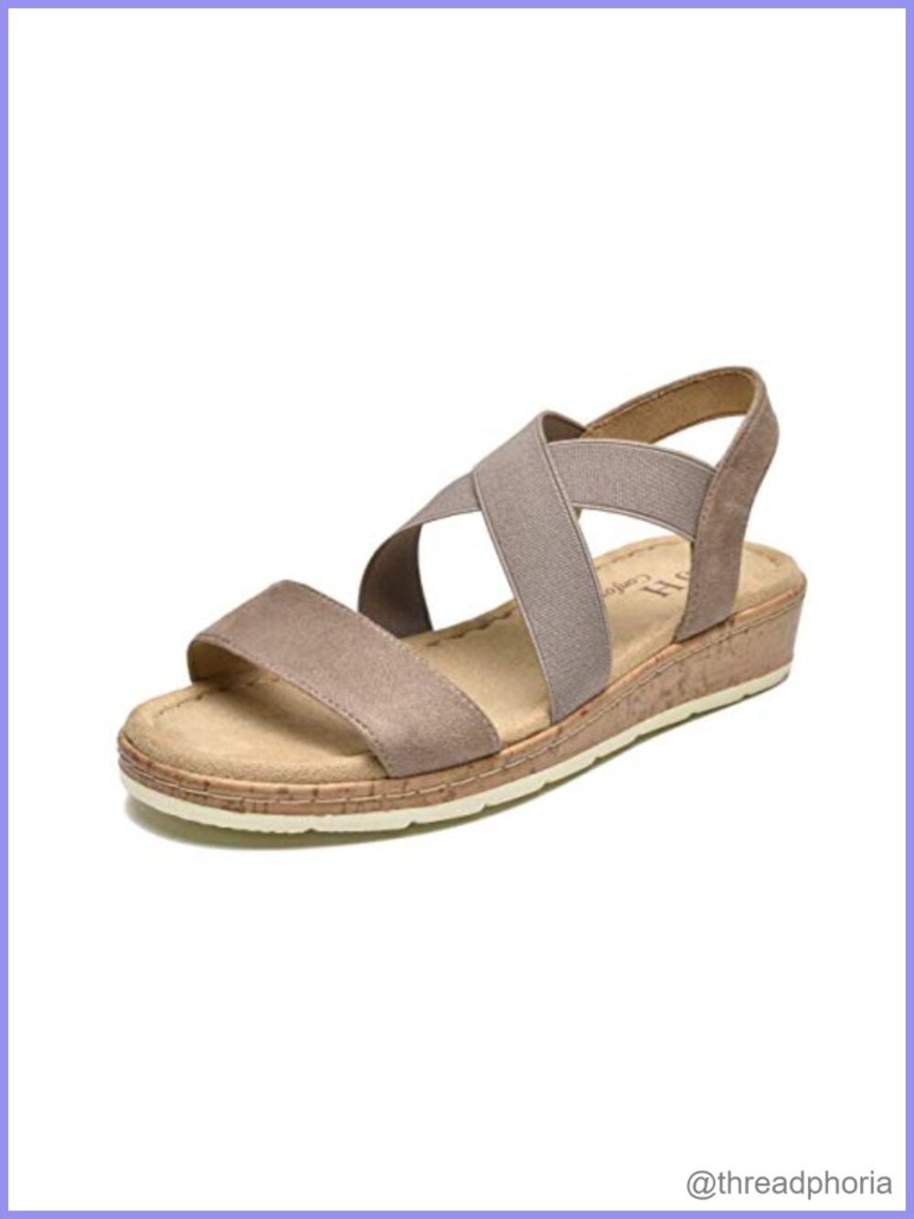 Women's Flat Sandals Comfort Slip-On Elastic Ankle Strap Slingback Lightweight